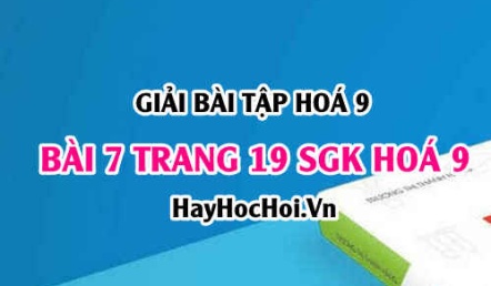 Giải bài 7 trang 19 SGK Hoá 9: Một số Axit quan trọng: Axit sunfuric H2SO4 và Axit Clohidric HCl